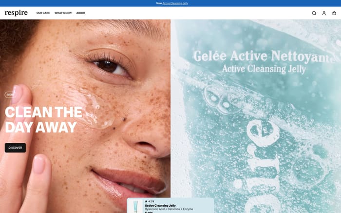 Respire website preview
