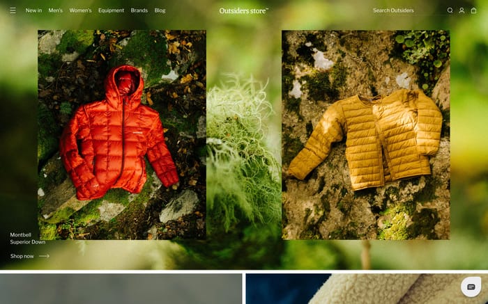 Outsiders Store website preview