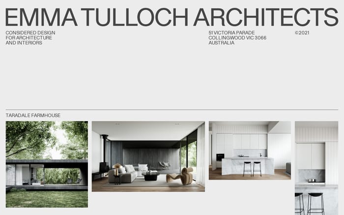 Emma Tulloch Architects website preview