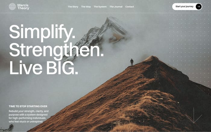Marcis Theory website preview