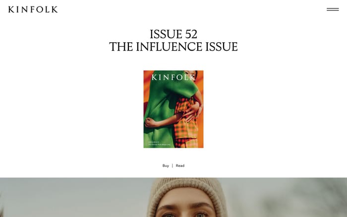 Kinfolk website preview