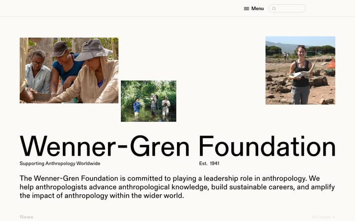 Wenner-Gren Foundation website preview