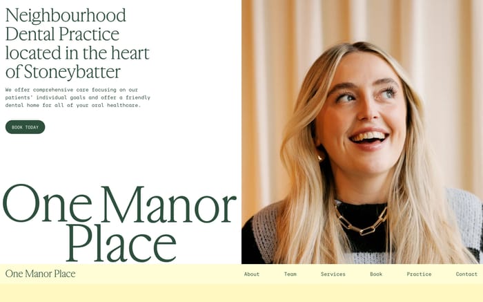 One Manor Place website preview