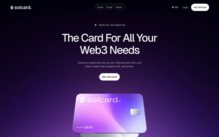 SolCard website preview