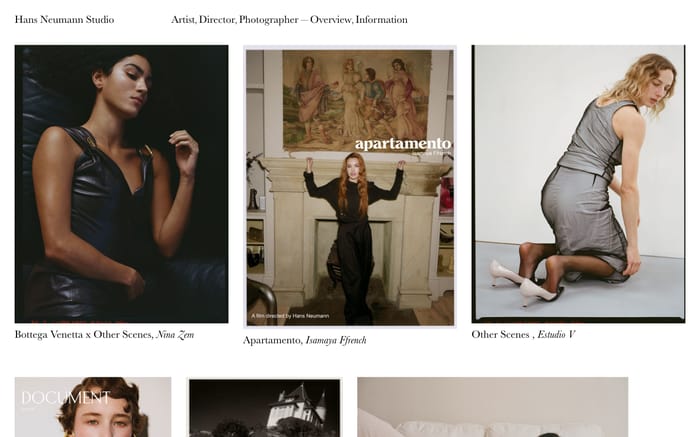 Hans Neumann Studio website preview