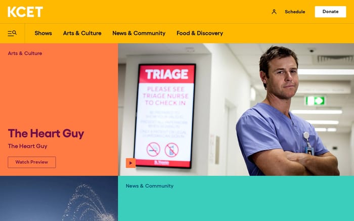 KCET website preview