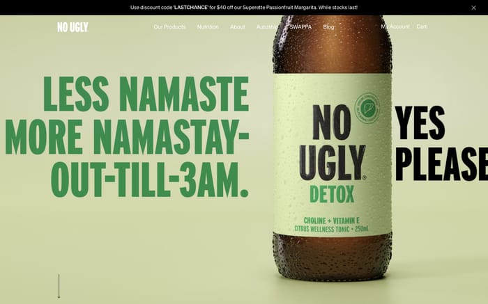 No Ugly website preview