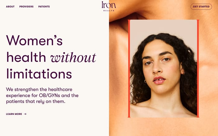 Iron Health website preview
