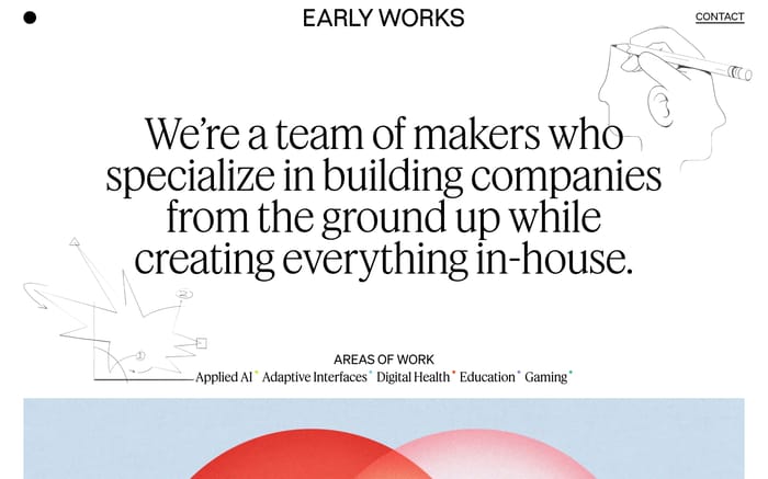 Early Works website preview