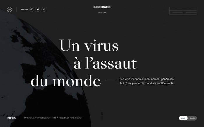 Covid 19 : un virus à l’assaut du monde website preview