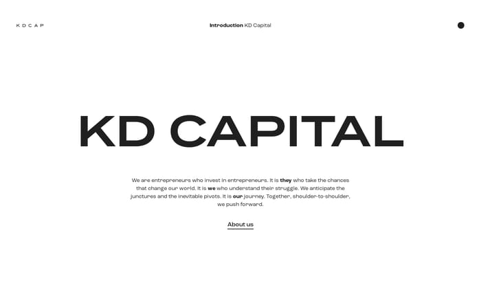 KD Capital website preview
