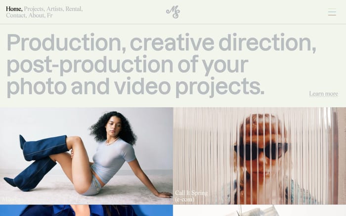 Mercredi Studio website preview