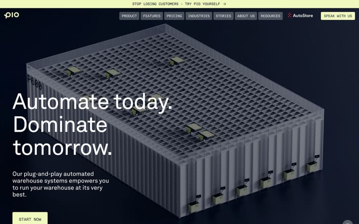 Pio website preview