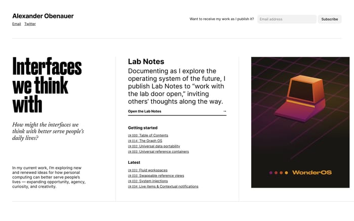 Alexander Obenauer website preview