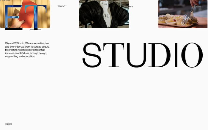 ET Studio website preview