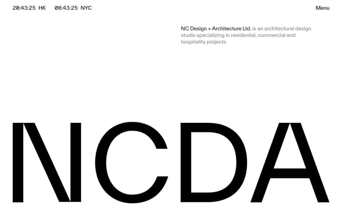 NC Design + Architecture website preview