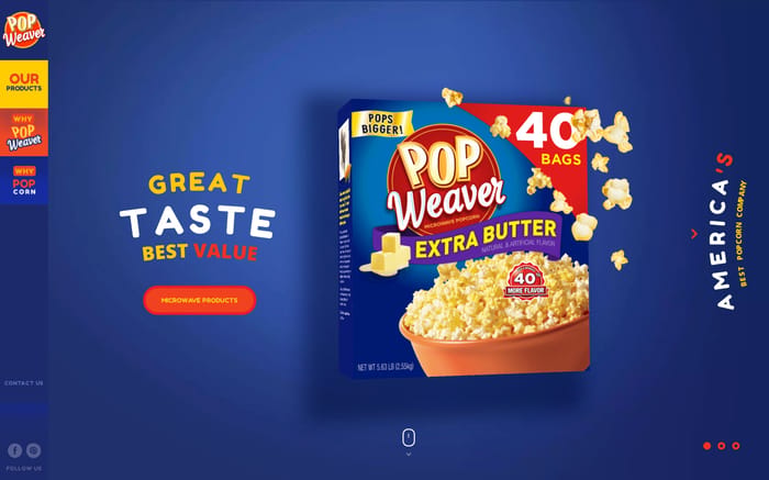 Pop Weaver website preview