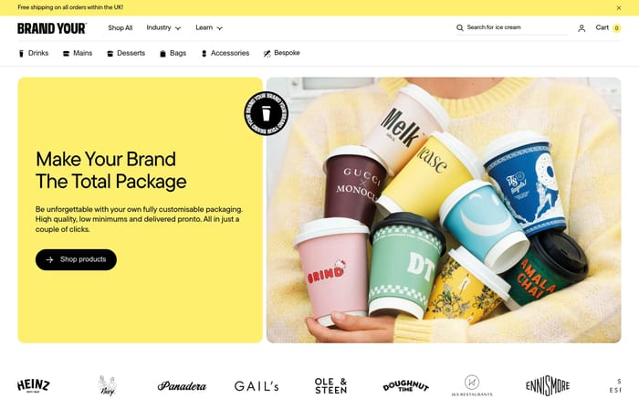 Brand your website preview
