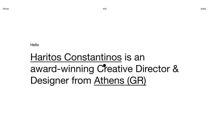 Constantinos Haritos website preview