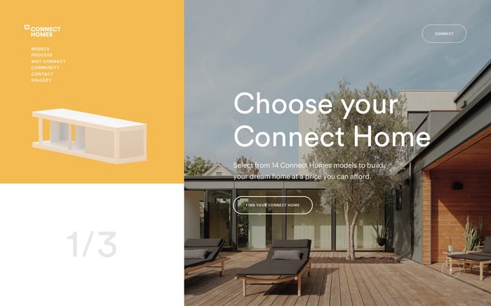 Connect home website preview