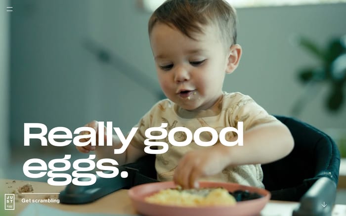 Just Egg website preview