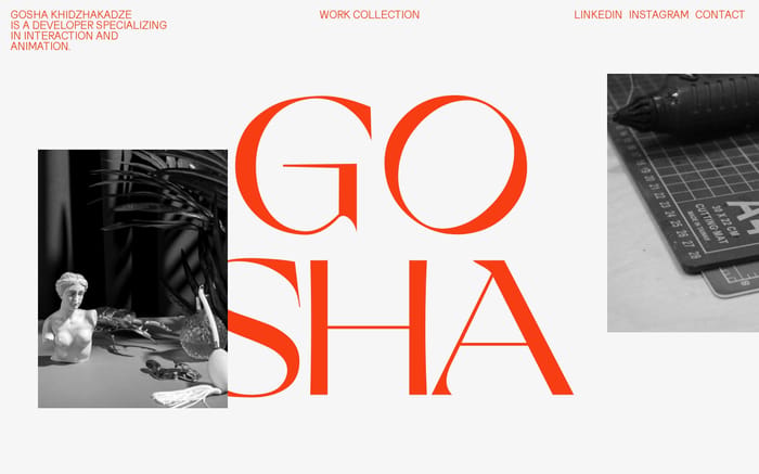 Gosha Khidzhakadze website preview
