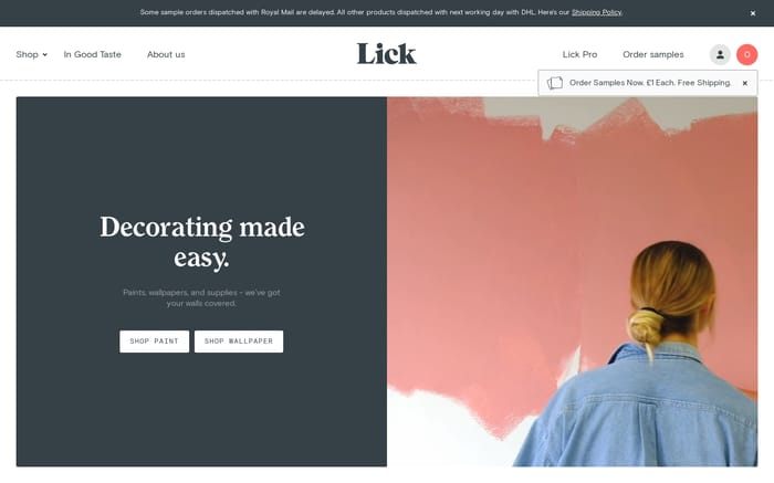 Lick website preview