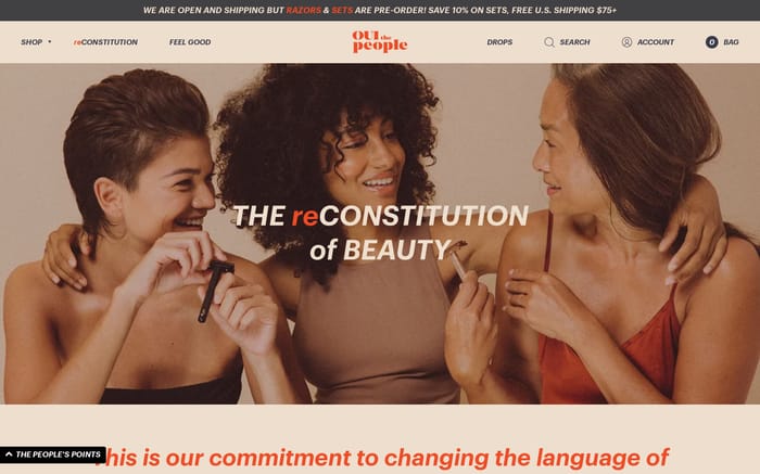 Oui the People website preview