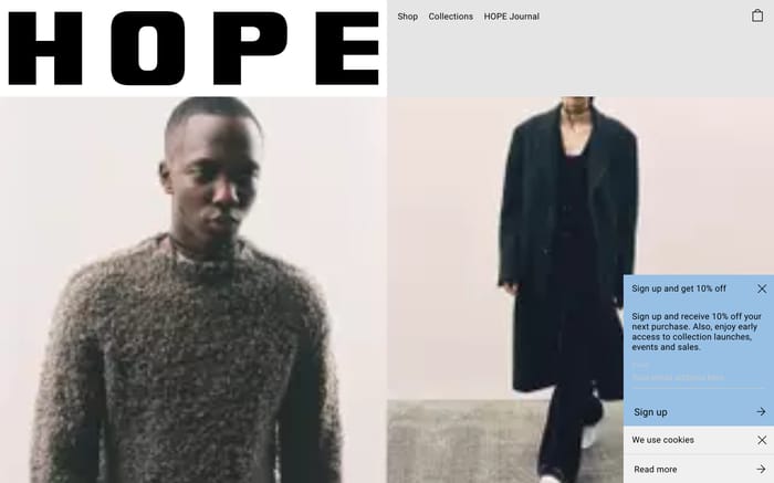 Hope website preview