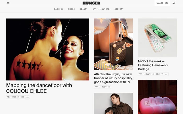 Hunger website preview