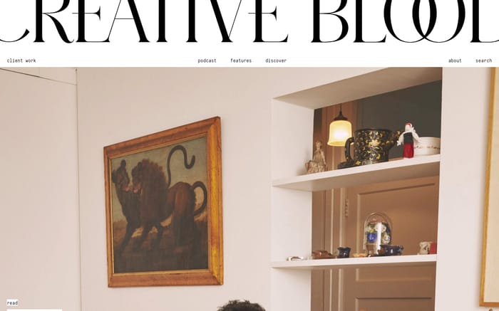 Creative Blood website preview