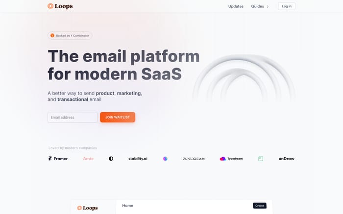 Loops website preview