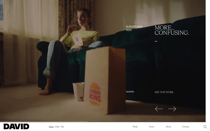 David Agency website preview