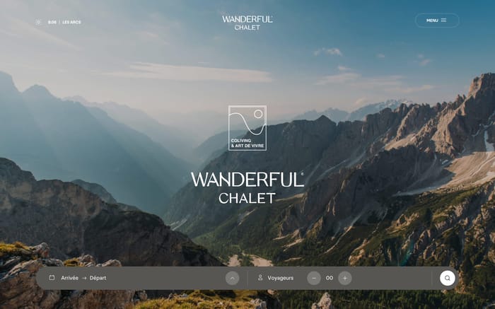 Wanderful Chalet website preview