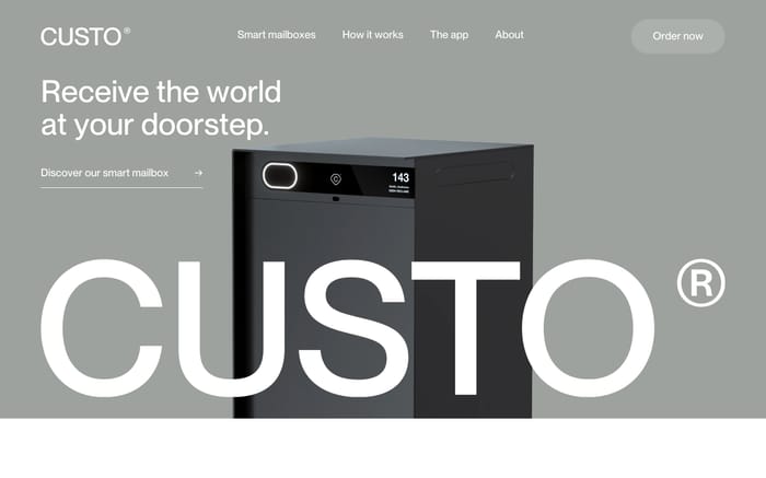 Custo website preview