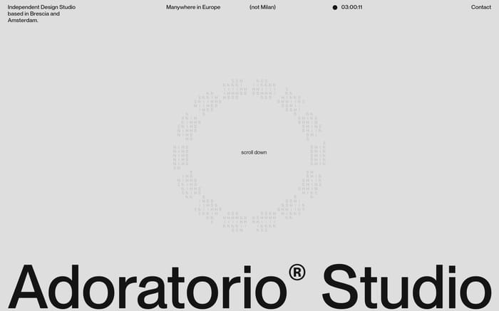 Adoratorio Studio website preview