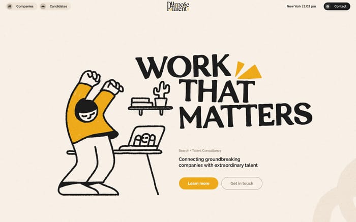 Purpose Talent website preview