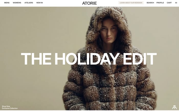 Atorie website preview