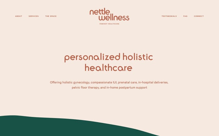 Nettle Wellness website preview