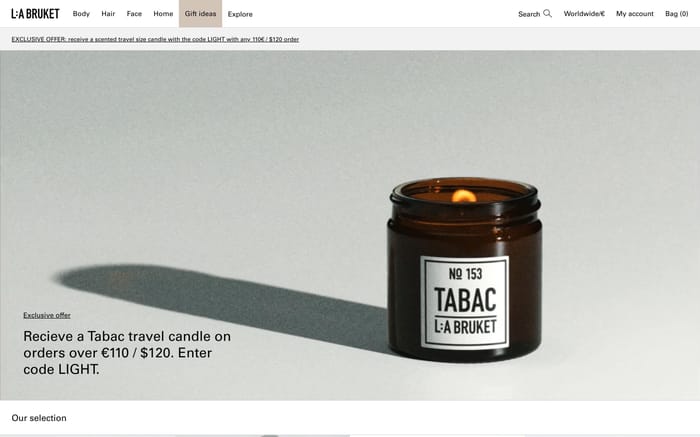 L:A Bruket website preview
