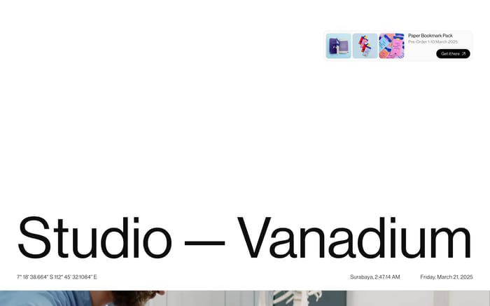 Studio Vanadium website preview