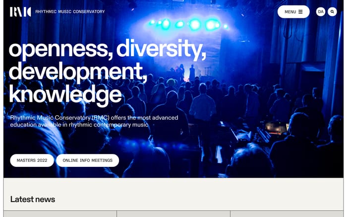 Rhythmic music conservatory website preview