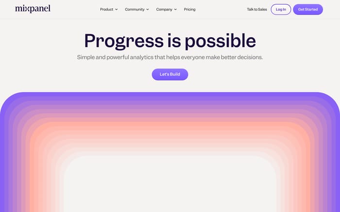 Mixpanel website preview