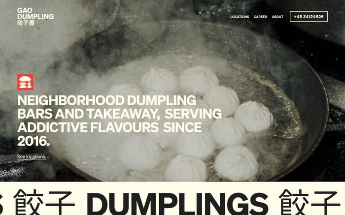Gao Dumpling website preview