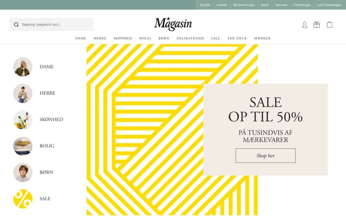 Magasin website preview