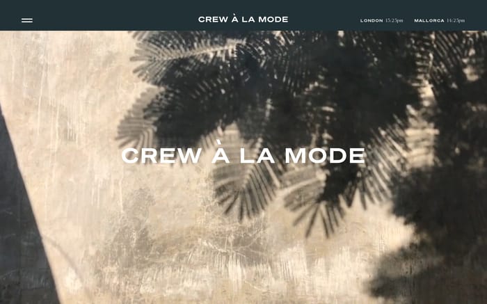 Crew à la mode website preview