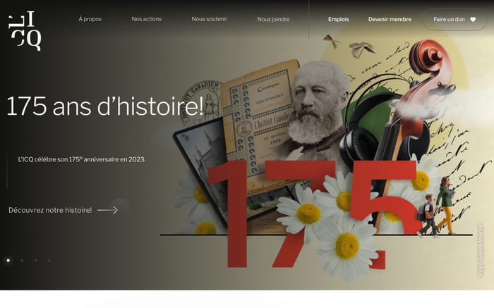 L'Institut canadien de Québec website preview
