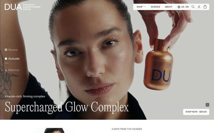 Dua website preview