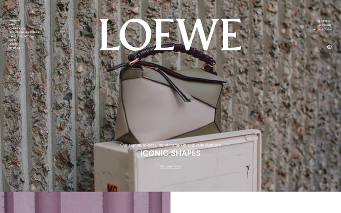 Loewe website preview