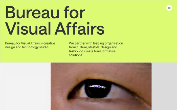 Bureau for Visual Affairs website preview